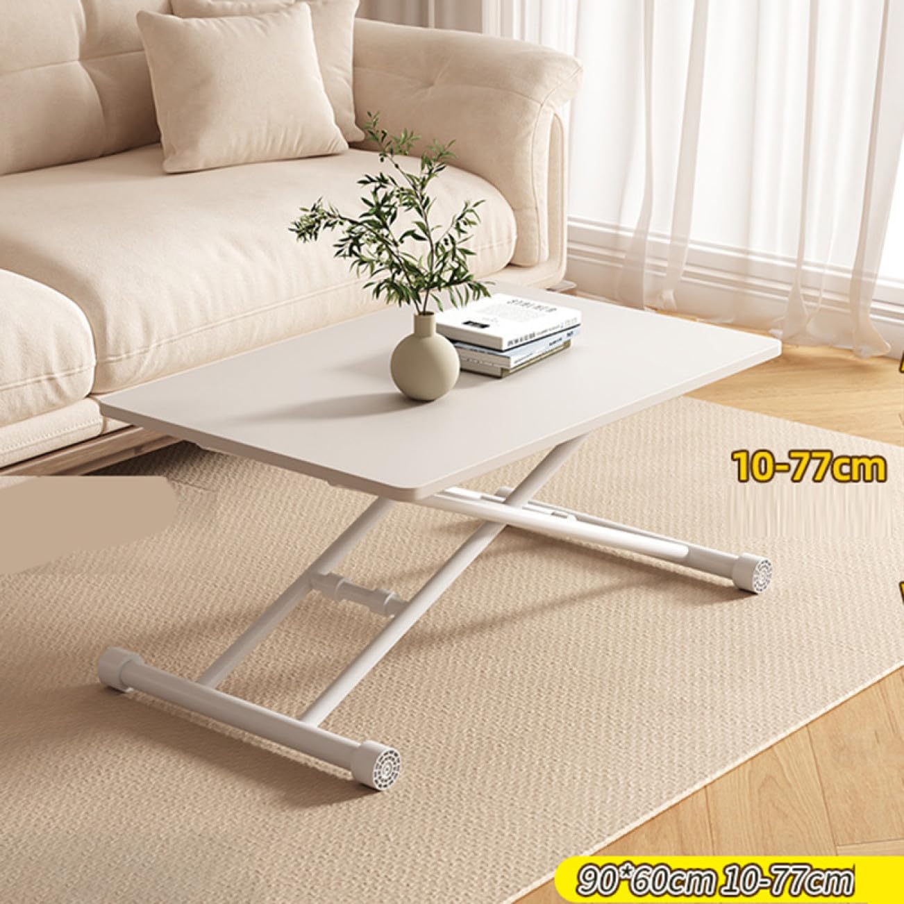 Amazon｜[dhiuebc] テーブル 昇降 昇降式 高さ調節 高さ調整 90*60cm